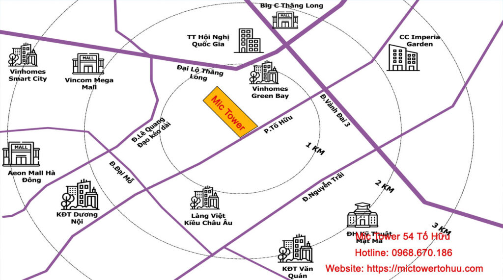 Vị trí chung cư Mic Tower Tố Hữu
